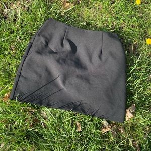black mini skirt